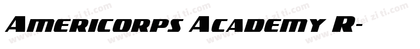 Americorps Academy R字体转换
